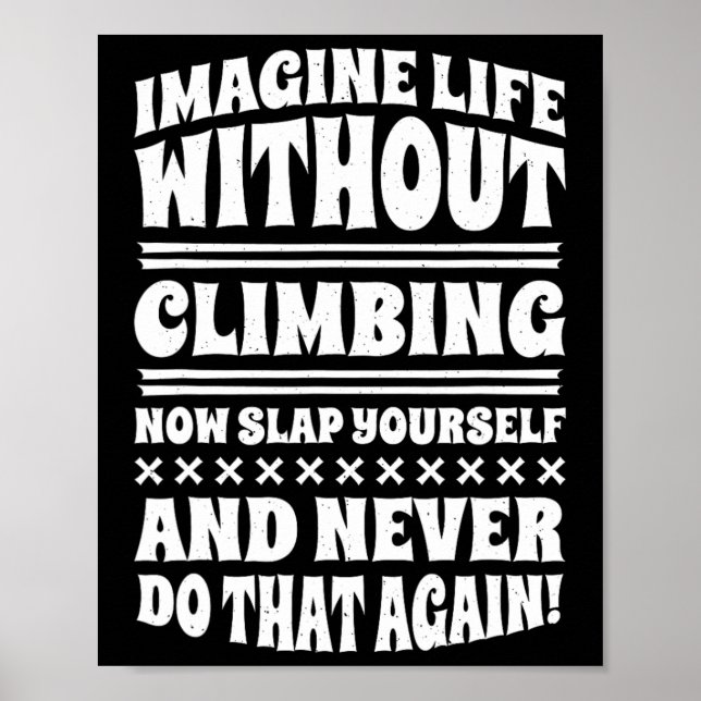 Poster Climbing And Bouldering Desing For Rock Climber  (Devant)