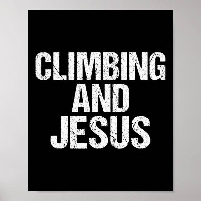 Poster Climbing And Jesus Tree Rock Climber  (Devant)