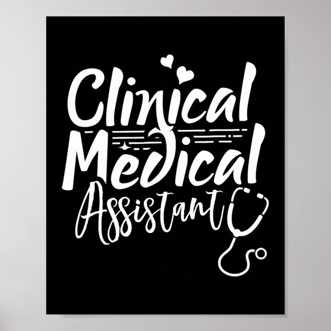 Poster Clinique Médicale Assistant Soins de santé (Devant)