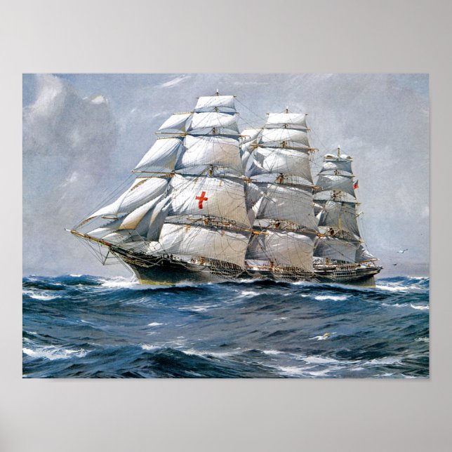 Poster Clipper à voile Dreadnough (Devant)