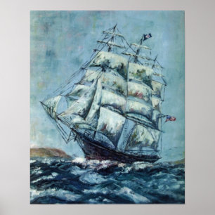 Poster Clipper Ship Western Shore