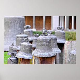 Poster Cloches d'église dans l'église Sainte-Gertrude, Be