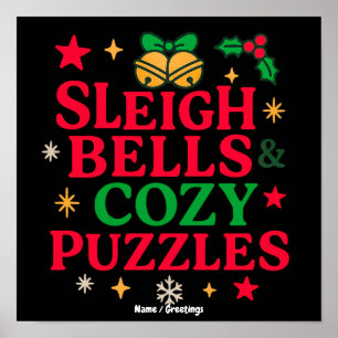 Poster Clochettes et puzzles cosy Cadeau de fêtes de fin