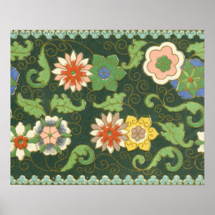 Poster Cloisonné Chine Modèle Asiatique Oriental