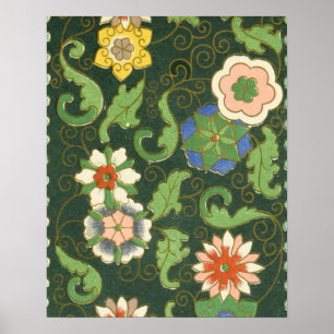 Poster Cloisonne Chine Patter Asiatique Oriental