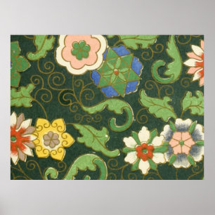 Poster Cloisonné motif Chine Asie Orientale