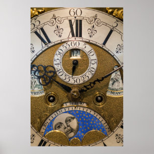 Poster Close up of old clock, Germany