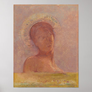 Poster Closed Eyes (Redon, 1899)