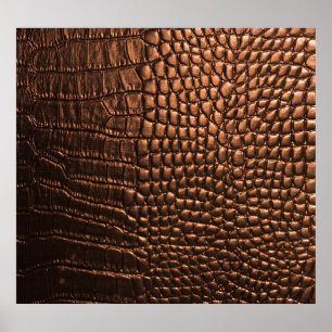 Poster Closeup : crocodile texture cuir.