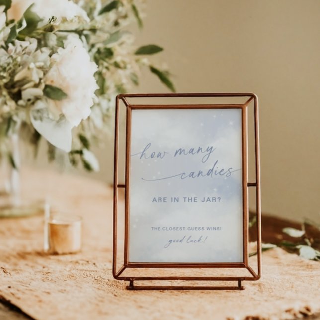 Poster Cloud 9 Baby shower Combien de bonbons Jeu (Créateur téléchargé)