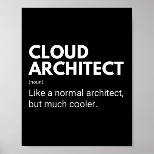 Poster Cloud Architect Drôle Dire