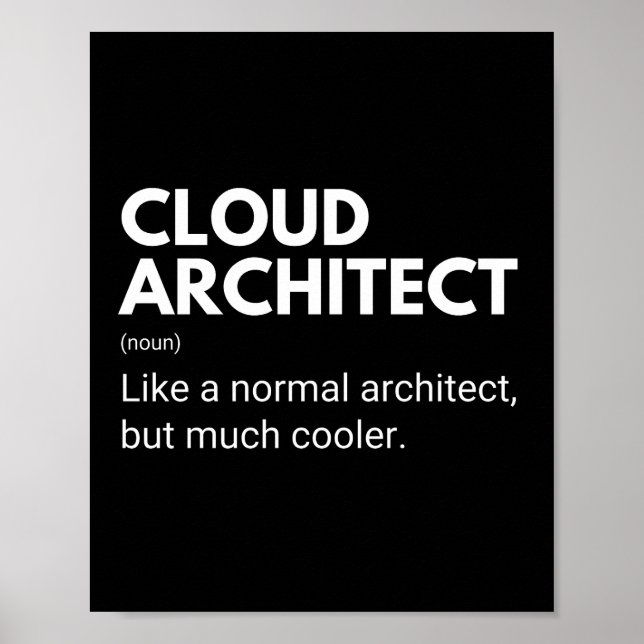 Poster Cloud Architect Drôle Dire (Devant)