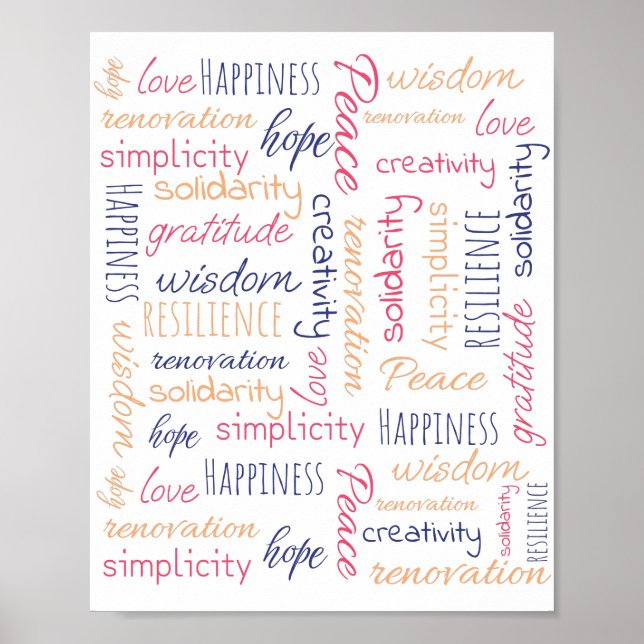 Poster Cloud de balise Mots positifs Meilleur Vendeur (Devant)