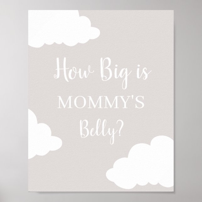 Poster Cloud How Big is Mommy's Belly Signe (Devant)