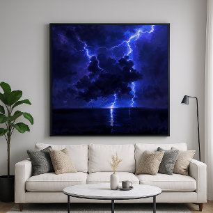 Poster Cloud Lightning - Design d'art naturel