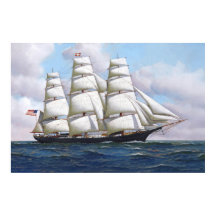 Cloud Volant Américain Clipper À Pleine Voile