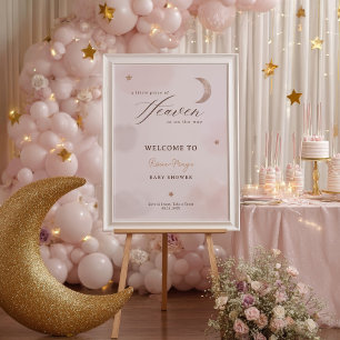 Poster Clouds Petit morceau de Ciel Baby shower Bienvenue