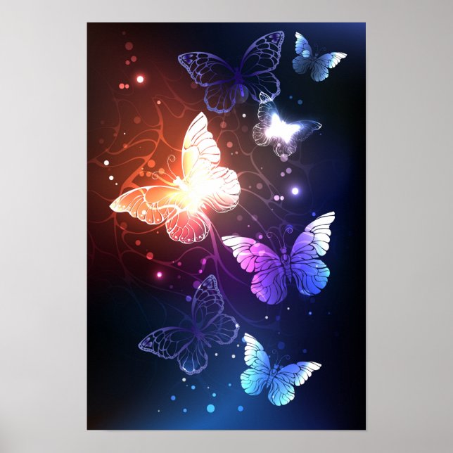 Poster Clowing Night Butterflies (Devant)