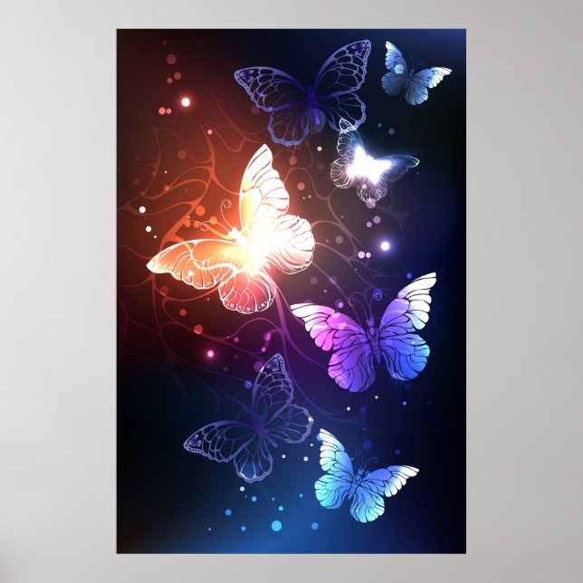 Poster Clowing Night Butterflies (Devant)