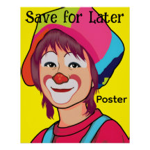 Poster clown brillant