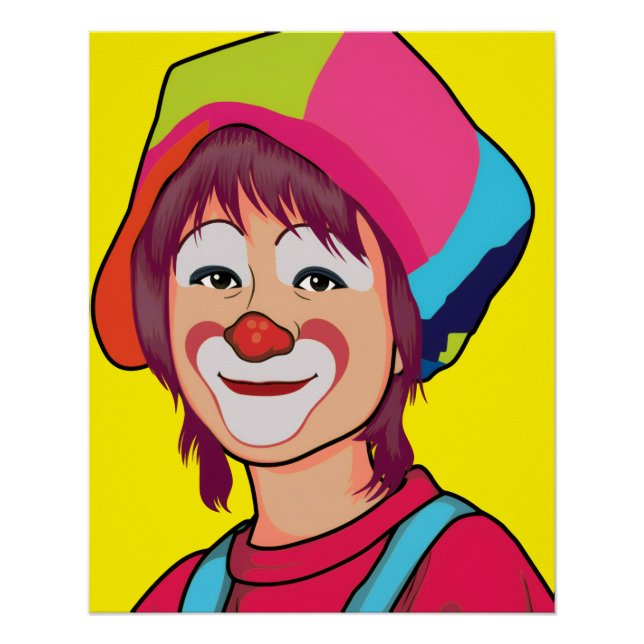 Poster clown brillant (Devant)