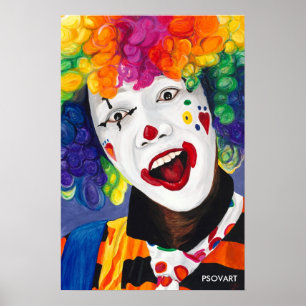 Poster Clown d'arc-en-ciel