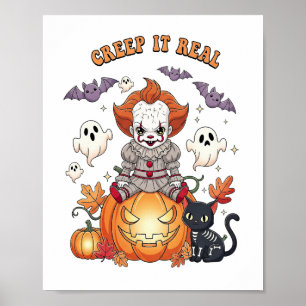 Poster Clown d'Halloween Creep It Real