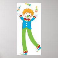 Clown en jonglage