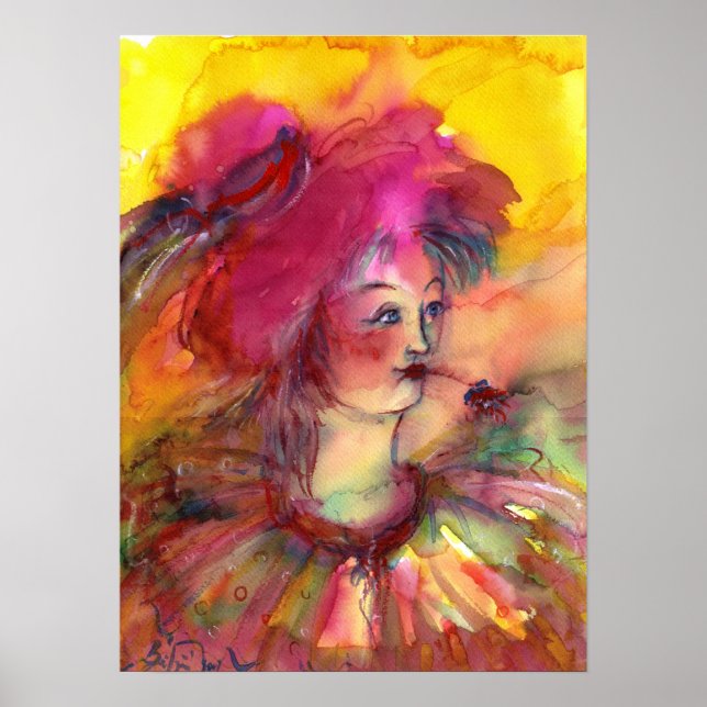 POSTER CLOWN ROSE (Devant)