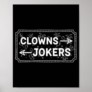 Poster Clowns et blagueurs humour sarcastique direction h