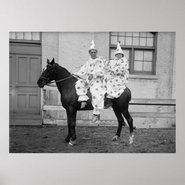 Poster Clowns sur un cheval (Devant)