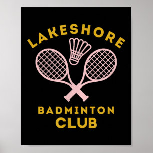 Poster Club de badminton mignon de Lakeshore Preppy Graph