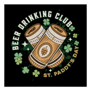Poster Club de buveurs de bière St. Paddy's Day