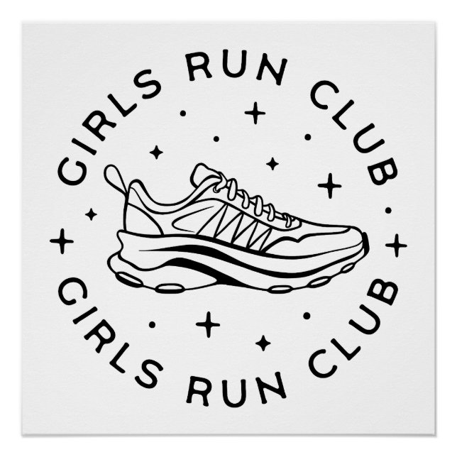 Poster Club de course pour filles (Devant)