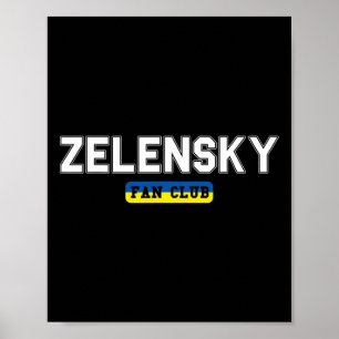 Poster Club de fans de Zelensky Soutien à l'Ukraine
