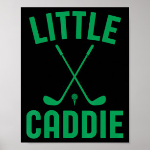 Poster Club de golf Little Caddie Golfer Golfing Garçons