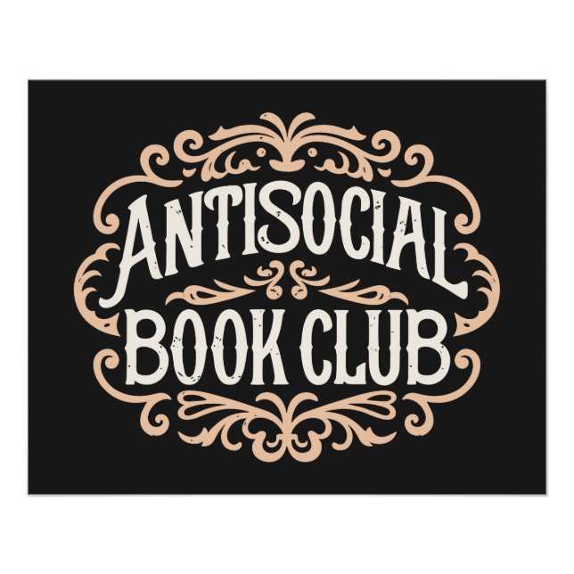 Poster Club de livres antisociaux (Devant)