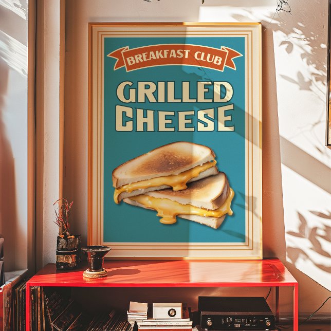 Poster Club de petit-déjeuner au fromage grillé (Créateur téléchargé)