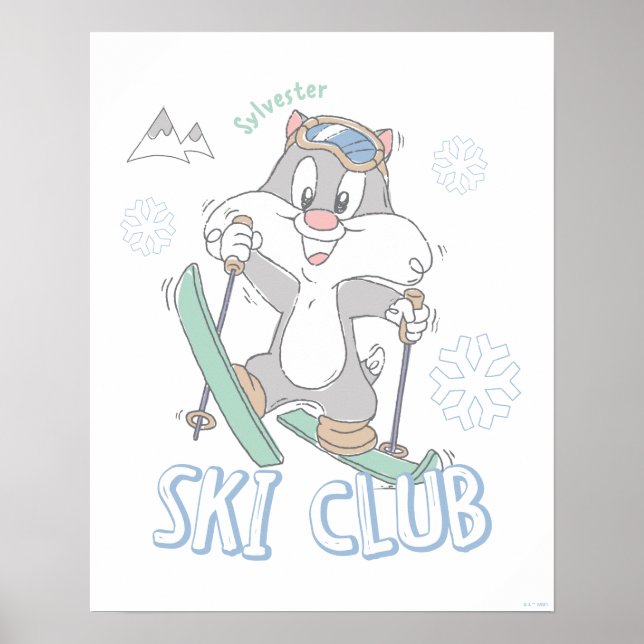 Poster Club de ski Baby SYLVESTER™ (Devant)