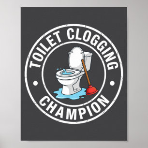 Poster Club des Champions des Toilettes Bouchées
