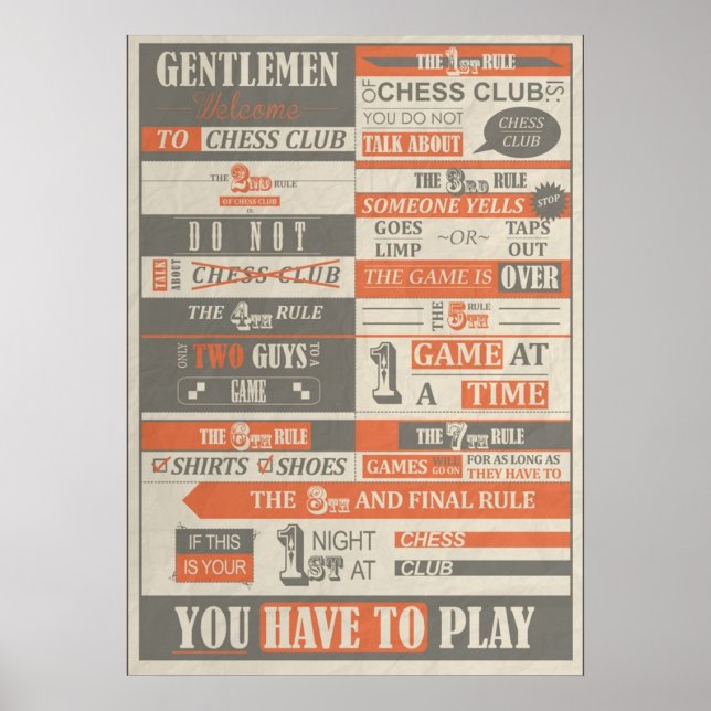 Poster Club des combats x Club des échecs (Devant)
