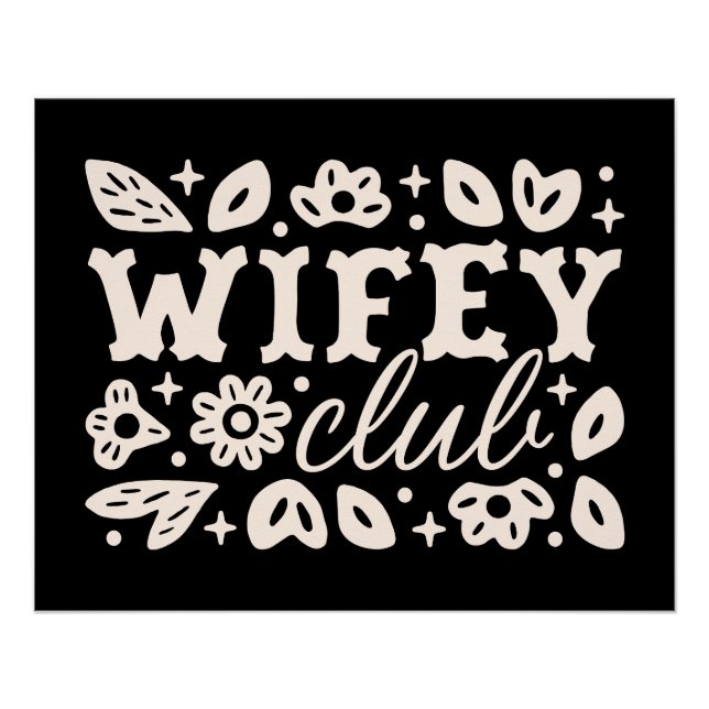 Poster Club des épouses Wifey cowboy western romance noir (Devant)