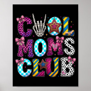 Poster Club des mamans cool T-shirt rétro léopard disco h