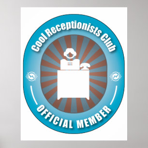 Poster Club des réceptionnistes cool