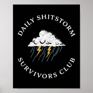 Poster Club des survivants de la tempête de merde quotidi