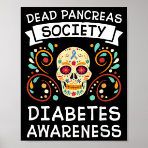 Poster Club du pancréas paresseux T1d Sensibilisation au