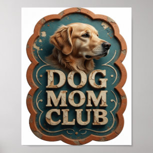 Poster Club MÈRE DE CHIEN Chic Or