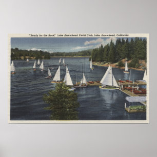 Poster Club nautique, Course en Voilier