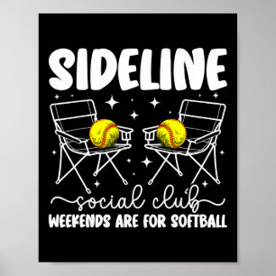 Poster Club Social de Sideline Maman d'un Joueur Softll