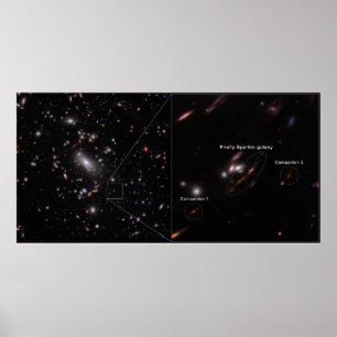 Poster Cluster de lucioles à galaxie étincelante MACS J14